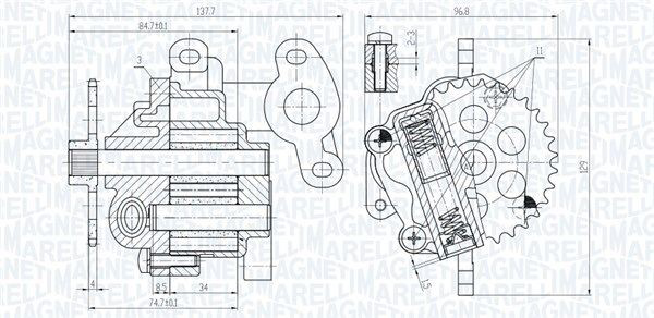Помпа масляна Magneti Marelli OP0160 ціна, від 94.73 USD